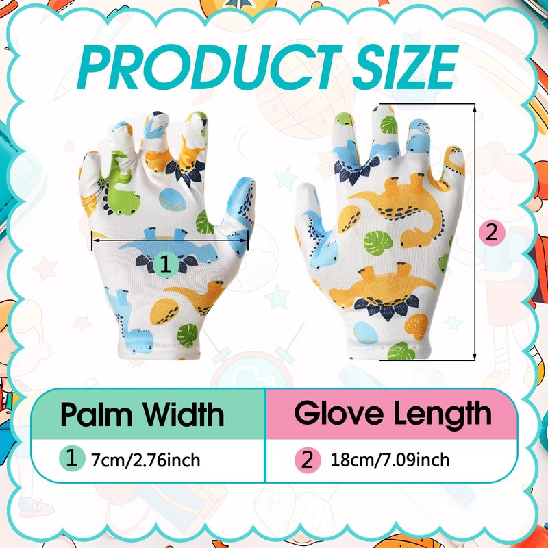 Xtinmee 20 Pairs Eczema Gloves for Kids Cotton Moisturizing Gloves