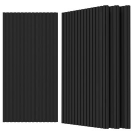 4 Pack Bilayer Acoustic Panels, 48” x 24” x 0.72” Sound Proof Panels for Walls, Large Art Wall Panels for Echo Absorption,Acoustical Barrier of Polyester Fiber,Black