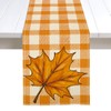 Fall Table Runner Maple Leaves Buffalo Plaid Autumn Thanksgiving Table