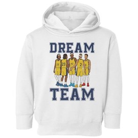 SAILEAD Indiana Playoff Team Tribute - Basketball Fans Toddler Hooded Sweatshirt (White, 4T)