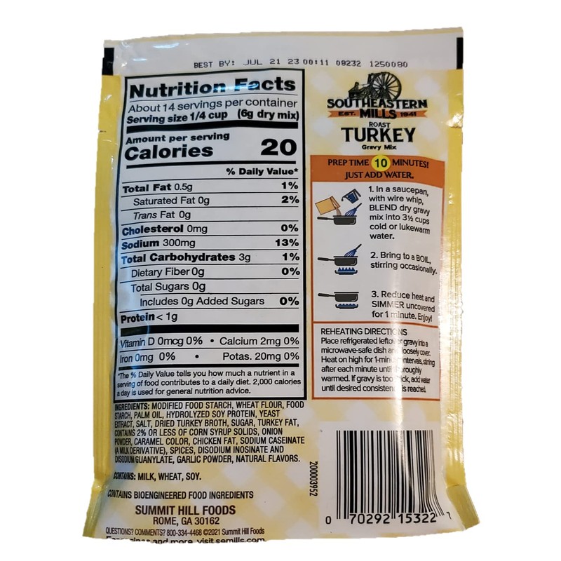 Southeastern Mills Turkey Gravy Mix, 3 Ounce (Pack of 3)