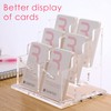 SANRUI Vertical Business Card Holder for Desk，Clear Acrylic Business Card