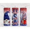 Patriotic Gnomes Tumbler Sublimation Prints-Ready To Press Prints Bundle