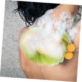 Healvian 4pcs Cartoon Doll Bath Shower Loofah Exfoliating Body Scrubber Gentle Skin Cleaning Mesh Sponge for Adults and Boys and Girls Lightweight Bath Essential Watermelon