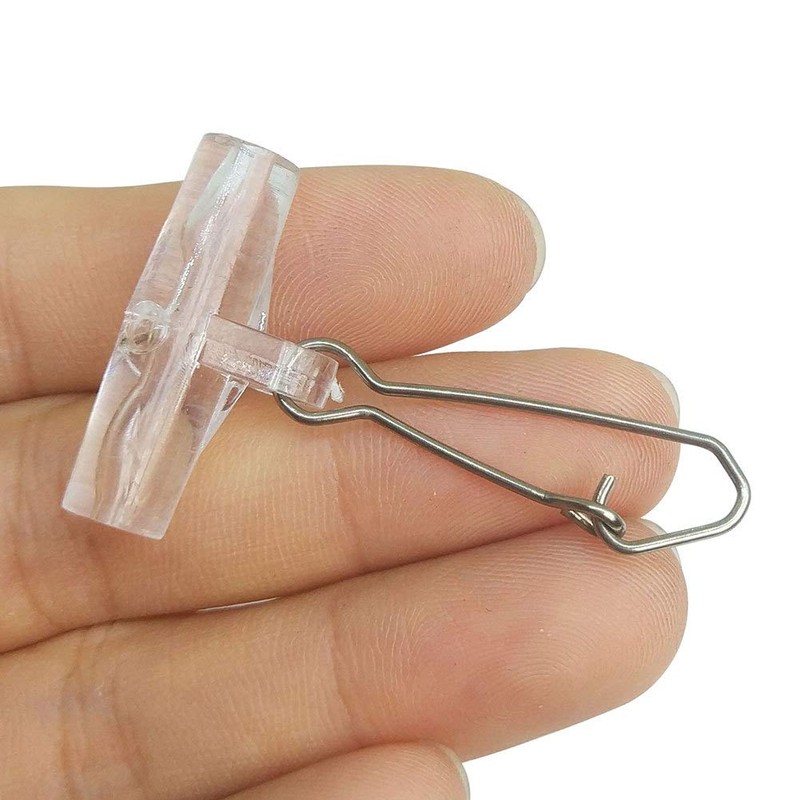 Unclesport 10/25/50 Piezas Deslizador de Pesca con Broche Duolock para