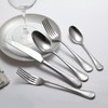 Mafier Premium 45 Piece Hammered Silverware Set with Smooth Edge,