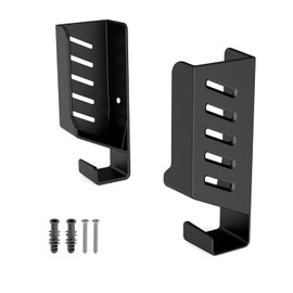 GIONAR Universal Wall Mount, Router Shelf, Router Wall Mount, for Routers, TV Box, Network Switches, Modems, Laptop, Books, Compatible with TP-Link, Mi Box, Apple TV, Sky Q, and More, Black