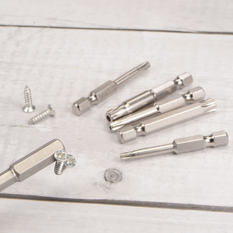 sourcing map 5pcs TS10 Magnetic Security Star 5 Point Screwdriver