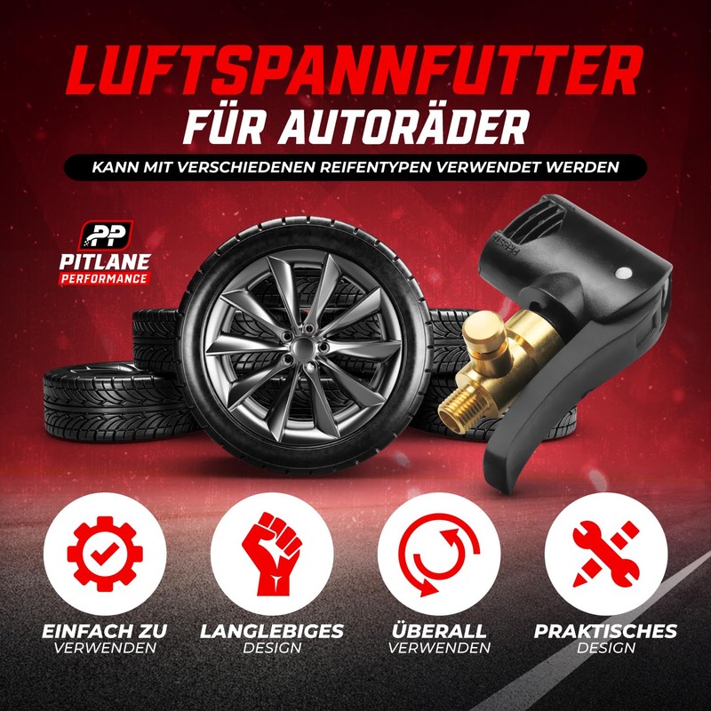 Pitlane Performance® Schrader & Presta Car Valve Lever Connector; Valve