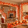 12 Pack Autumn Fall Leaf Garland, 84ft Hanging Fall Vines