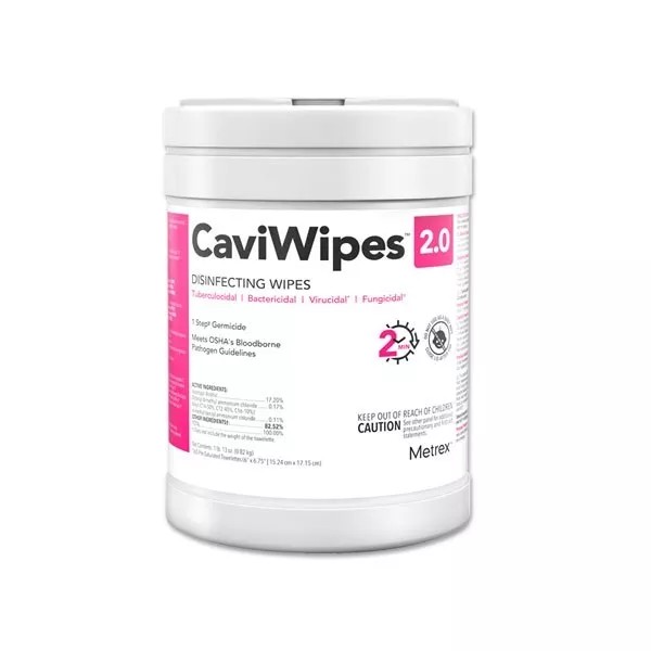 Metrex CaviWipes 2.0 Towelettes Disinfecting Wipes Regular 160 Wipes Canister