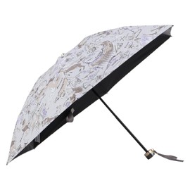 [Viewance] 1BH27743 Women's Parasol, Folding Umbrella, Full Light Blocking, For Rain or Shine, 0 cm Lightweight, Light Blocking, Thermal Blocking, UV Protection, Summer Shield, gray (light gray)