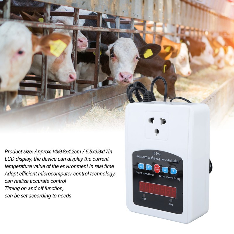 1500W Greenhouse Temperature Controller Digital Air Temperature Controller Thermostat LCD