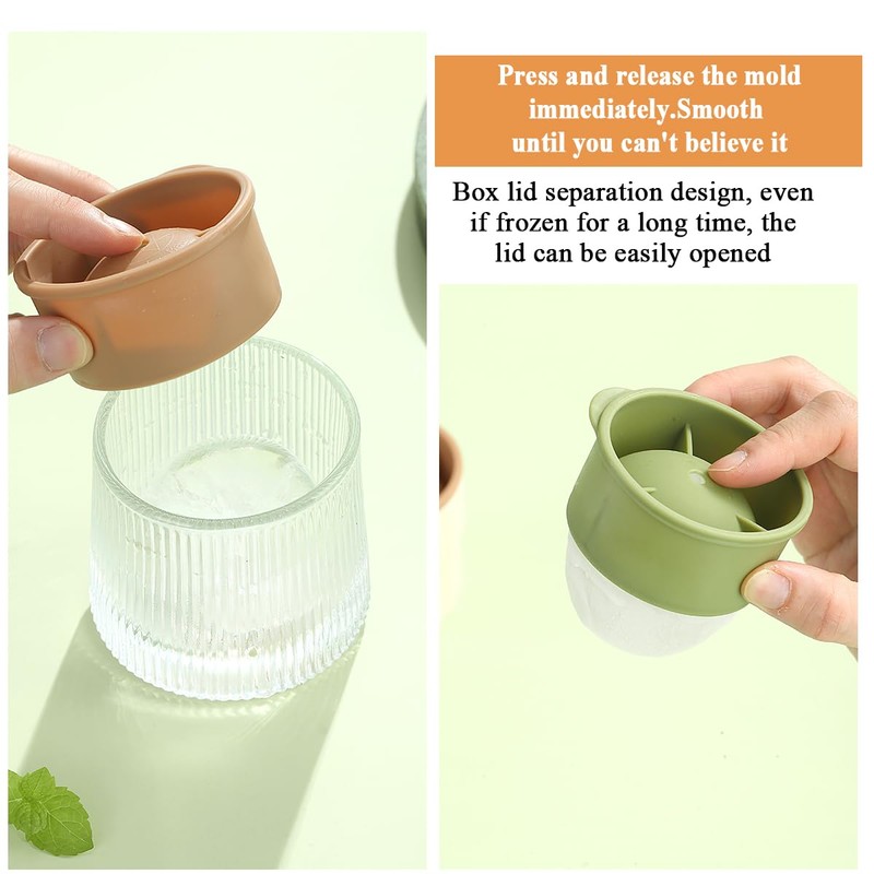 Berglander Ice Molds Set 4 Pack, 7cm Big Ball Plastics