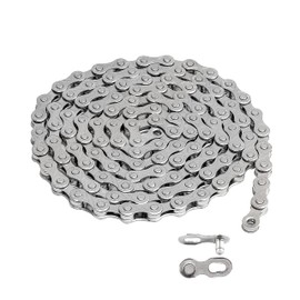Hycline Bicycle Chain 6/7/8-Speed, Bicycle Chain 1/2 x 3/32 Inch, Special Steel Bike Chain for BMX Chain Lock, Road, Mountain Bike, Road Bike, Sports Bike, 116 Links, Silver