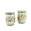 百華園 九谷 夫婦湯呑 ソメイヨシノ＆しだれ桜 裏絵