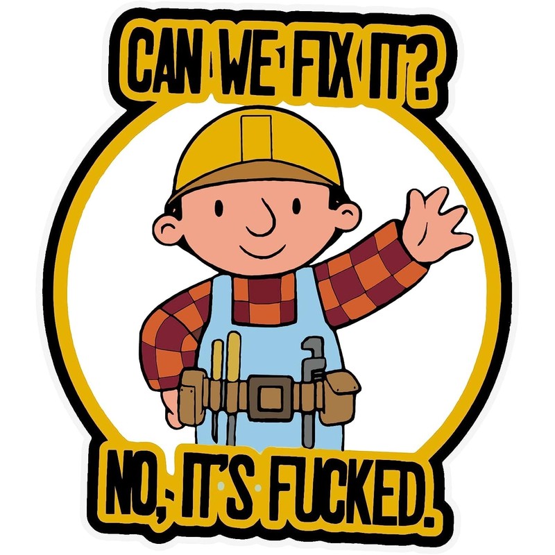 NTICKER 3pcs Can We Fix It? Bob Funny Hard Hat