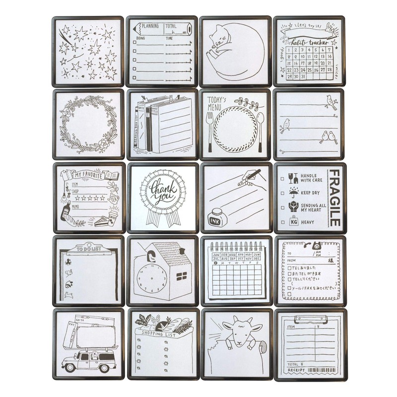 DESIGNPHIL 35399006 Midori Stamp Self Sealing Calendar Pattern
