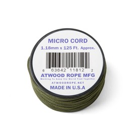 ATWOOD ROPE Micro Cord 1.18mm Olive Drab 125FT