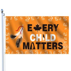 Orange Flag Orange Shirt Day Flag,Indigenous Children Orange Shirt Day Flags for Parade, Party, Outdoor Decoration Banner(5x3ft,One Side-A03)