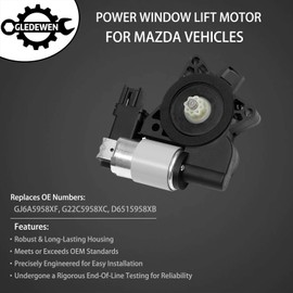 Gledewen - Motor de elevación de ventana eléctrica | para Mazda 3, Mazda 5, Mazda 6, Mazda CX-7, Mazda CX-9, Mazda RX-8 | Reemplaza # GJ6A5958XF, G22C5958XC, D6515958XB