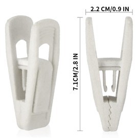 Zalizr 20 Pcs Velvet Hanger Clips, Strong Flocked Finger Clips for Pants & Skirts, Felt Hanger Clips for Thin Velvet Hangers (Beige)