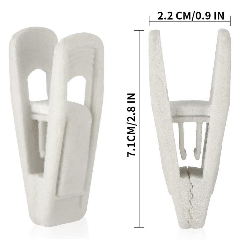 Zalizr 20 Pcs Velvet Hanger Clips, Strong Flocked Finger Clips