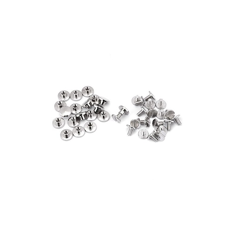 20 unids Durable Latón Roscado Cabeza Plana Tuerca Clavos Remaches