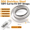 185Pcs 304 Stainless Steel Hose Clamp Kit w/Case & Tools,