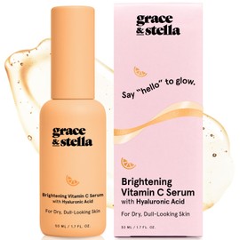 Grace & Stella Vitamin C Serum for Face (50ml 1.7 floz) - Hyaluronic acid serum brightens C for the face to reduce dullness and dark spots Vegan Skincare / 그레이스 앤 스텔라 비타민 C 세럼 포 페이스 (50ml  1.7 floz) - 히알루론산 세럼으로 얼굴용 C를 밝게 하여 칙칙함과 다크 스팟을 줄여줍니다 비건 스킨케어