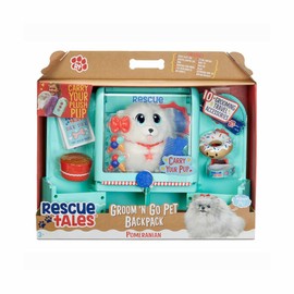 Little Tikes Rescue Tales Groom 'n Go Pet Backpack with Soft Plush Pomeranian Stuffed Animal Toy, Grooming Salon Playset, 9+ Accessories-Gifts for Kids, Toys for Girls & Boys Ages 3 4 5