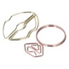 100pcs Metallic Paper Clips Lips Diamond Rings Shape Nonslip Portable