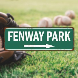 Fenway Park Sign Baseball Decoration Vintage Ballpark Decor Tin Signs Wall Art Plaque Sports Gift 6 x 18 Matte Finish Metal 106180073001