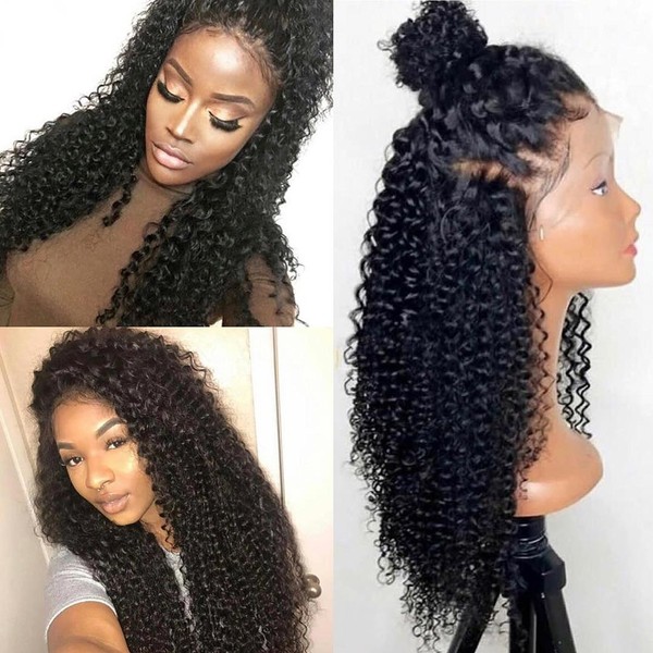 360 Lace Frontal Wigs for Black Women Pre Plucked 360 Lace Wig Glueless Brazilian RemyHuman Hair Wigs with Baby Hair (14 inch, 180% Density 360 Lace Frontal)