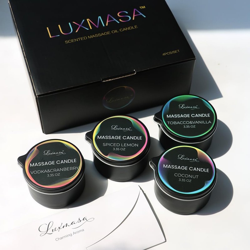 Massage Candles for Body Therapy-Natural Soybean Wax Low Temp Massage