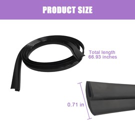 Mandark Car Windshield Seal Strip, 1.7M/5.6Ft Rubber Weather Auto Front Rear Windscreen Panel Molding Trim Strip, Waterproof Sunroof Window Door Seal Stripping, Universal for Vehicles