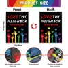 Love Your Neighbor Garden Flags for Outside 12x18 Inch Hate