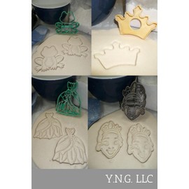 YNGLLC PRINCESS AND THE FROG MOVIE THEMED SET OF 4 COOKIE CUTTERS MADE IN USA PR1629