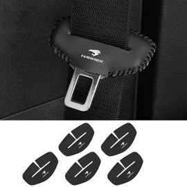 Harrier Compatible Car Seat Belt Buckle Cover with Exclusive Logo for HARRIER Scratch Prevention Noise Prevention Harrier 60 Series 80 Series S G Compatible Seat Belt Buckle Protector PU Leather