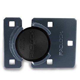 PACLOCK's UCS-7A/775 Hasp and Puck Combo Kit, Buy American Act Compliant, High Security 6-Pin Cylinder, One Lock Keyed to a Number U-Pick! w/ 2 Keys, Black Anod. Puck, Double Coated Grey Hasp