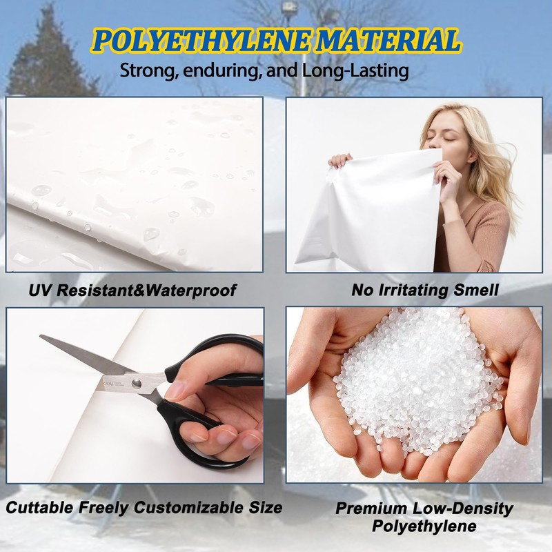 16' X 26.3' Polyethylene Plastic Shrink Wrap for Boat Shrink