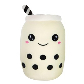VFM - Boba Tea Soft Toy White Bubble Tea Plush Pillow, Cute Soft Stuffed Toy Plush Toy Cute Stuffed Plushie, Gifts for Birthday, Valentine's Day Christmas- 1 X Milk 20cm
