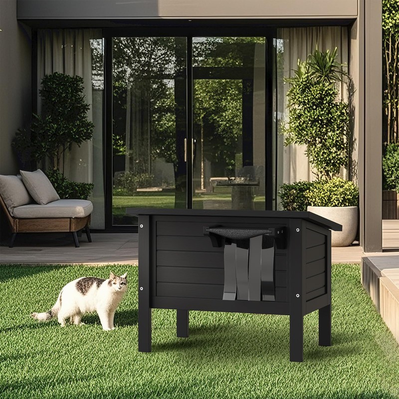 Weatherproof Outdoor Cat House, Feral Cat Shelter, 100% Insulated Foam,