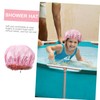 Baluue Double Layer Satin Dome Cap Adjustable Elastic Shower Hat