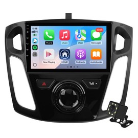 9 Inch IPS Touchscreen Android 14 Car Stereo for Ford Focus 2012-2018 with Wireless CarPlay & Android Auto 1+32GB Car Radio, Support GPS, WiFi, Bluetooth, FM Radio, Backup Camera, SWC, Dual USB