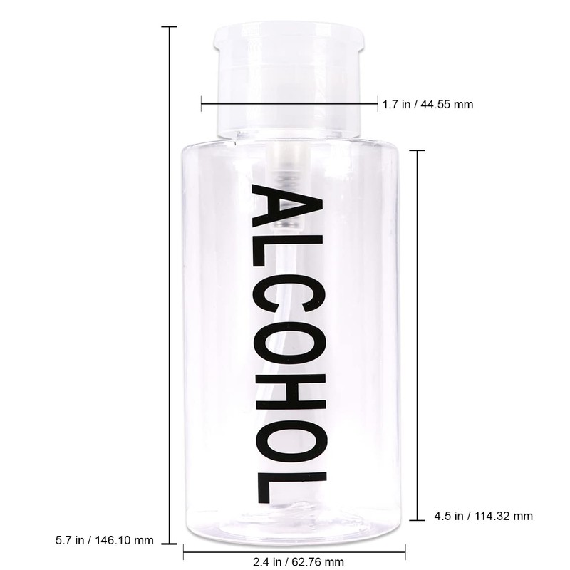 10oz PANA Clear with Word Push-Down Dispenser Bottle - 1