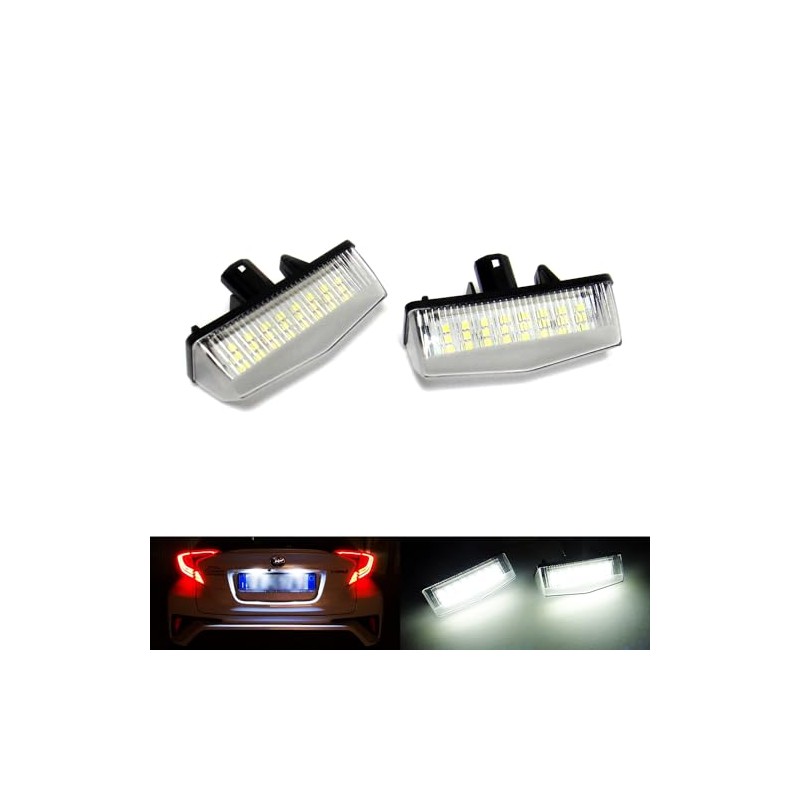 2 x LED License Plate Light White Canbus for Prius