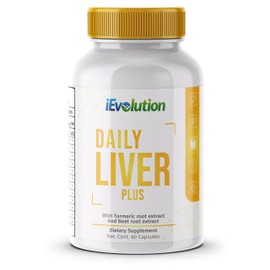 Daily Liver Plus Liver | 60 Capsules Liver Cleanse Detox & Support Supplement with Milk Thistle, Dandelion, Turmeric, Artichoke for Enhanced Liver Health & Repair - Ideal for Daily Use