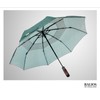 Balios Travel Folding Umbrella with Real Wood Handle Auto Open