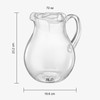 Acrylic Beverage Pitcher with Lid (72 oz) Plastic Water, Sangria,
